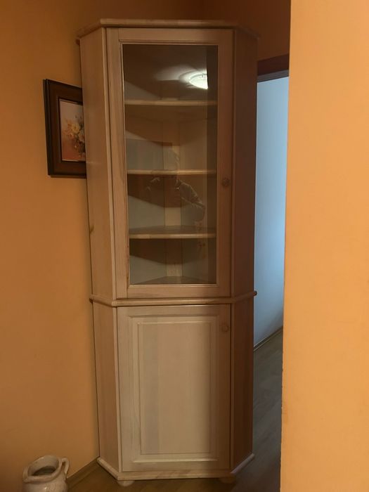 Witryna narożna sosna