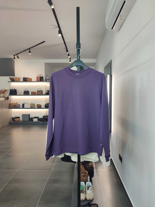 Лонгслів Acne Studios Simple Logo Long Sleeve Purple