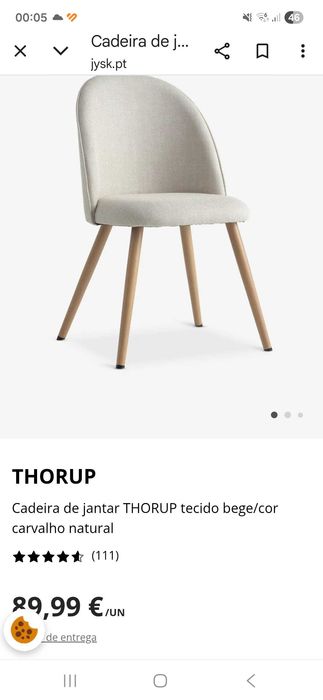 4 cadeiras rigorosamente novas