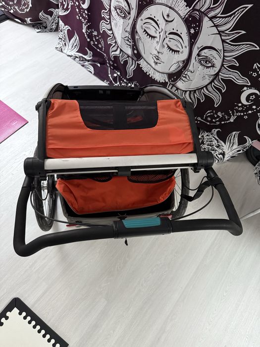 Przyczepka Thule dla dwójki dzieci – 3w1 + akcesoria