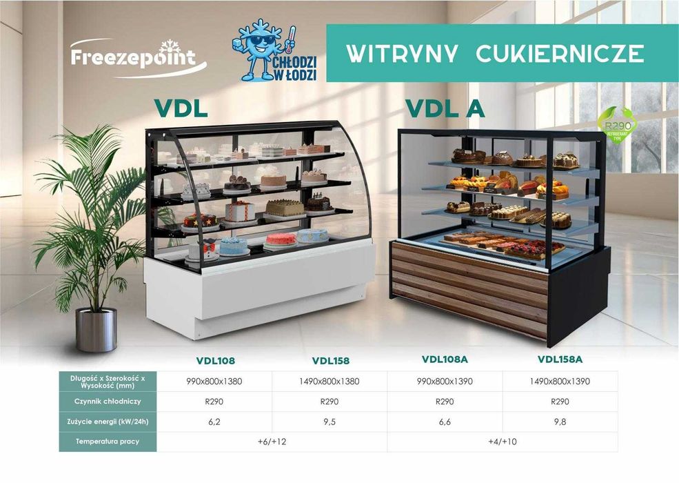 NOWA "od ręki" 153cm lada JUKA cukiernicza chłodnicza witryna DOSTAWA lodówka sklepowa sklep bar cukiernia