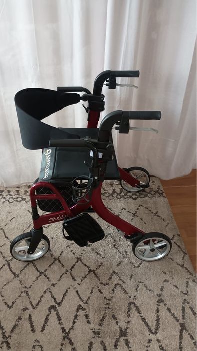 Lekki wozek inwalidzki balkonik 2w1