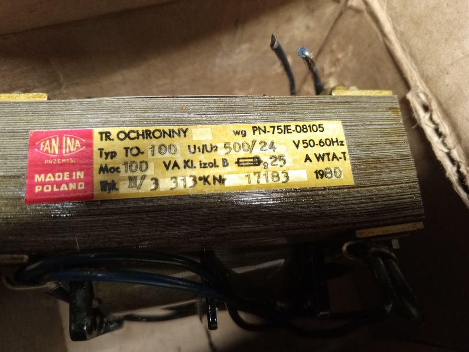 Transformator ochronny 24/230 i 24/500 100A