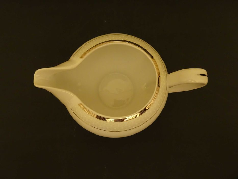 Windsor Diana, angielska porcelana, mlecznik, sosjerka