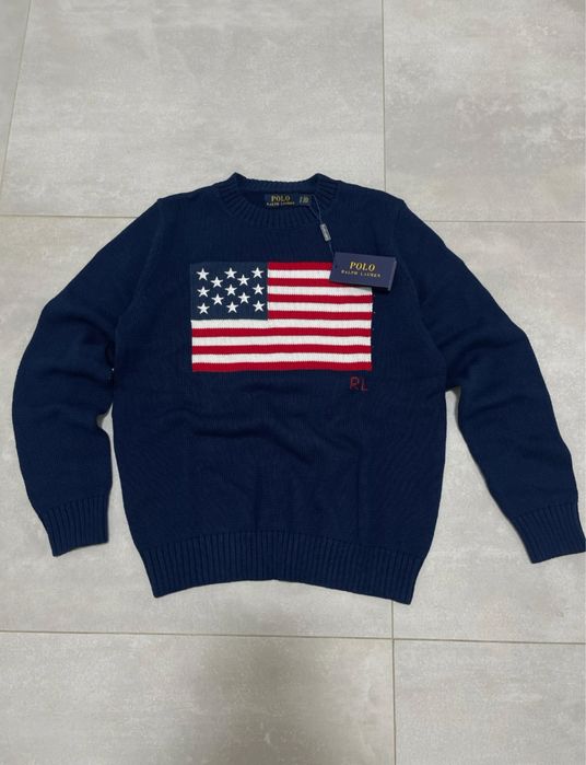 Светр Polo Ralph Usa | светр з флагом америки | светр поло ральф