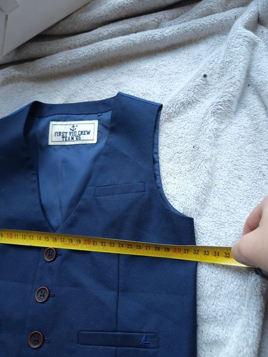 Kamizelka elegancka granatowa niebieska 104 next,na ślub wesele chrzest