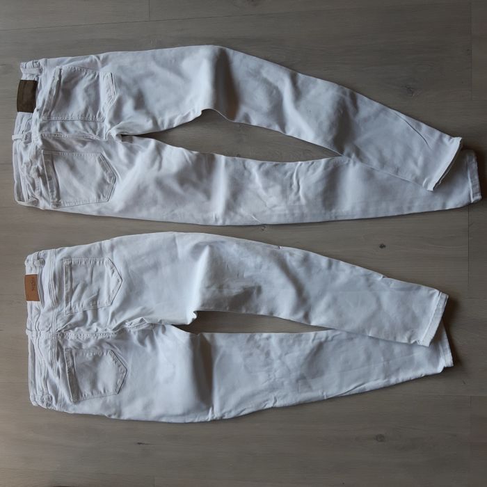 Białe jeansy ZARA xs/s spodnie dziury destroyed drugie GRATIS