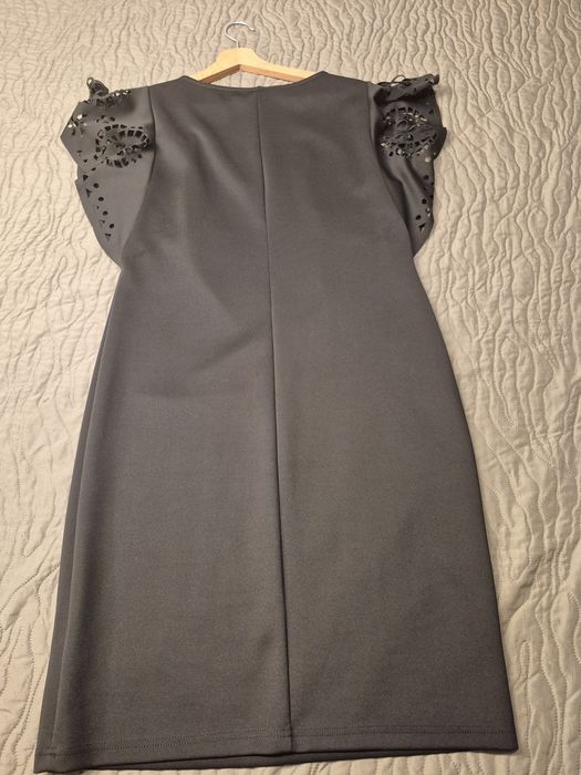 Czarna sukienka mini midi 42 44 bonprix jak nowa