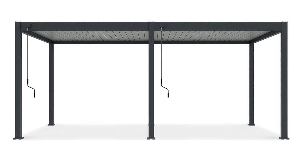 Pergola tarasowa ELEGANCE 3 × 6 m - antracyt/jasnoszary