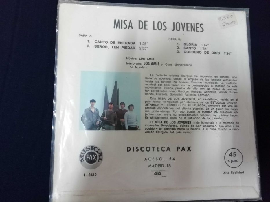 Vinil - Misa de los jovenes64874028115841121