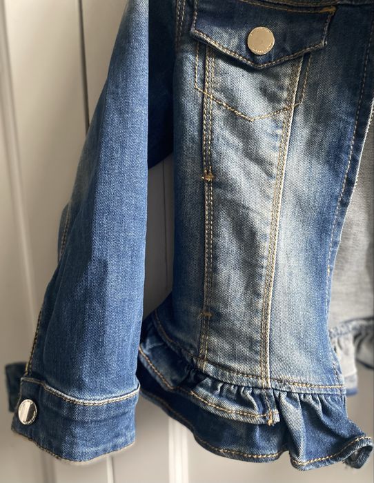 Kurtka jeansowa Mayoral 110 116 katana z falbanką jak nowa