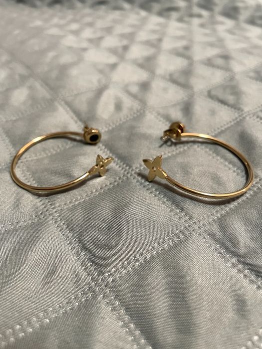 Kolczyki pozłacane stal chirurgiczna