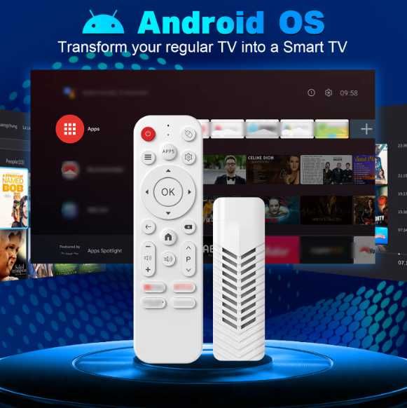 Android TV box - SMART TV - 8/128GB - WiFi - akcesoria do telewizora