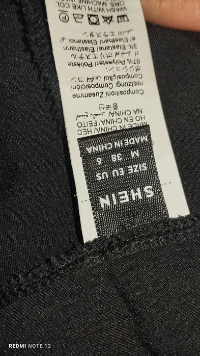 Szerokie spodnie czarne szwedy M shein