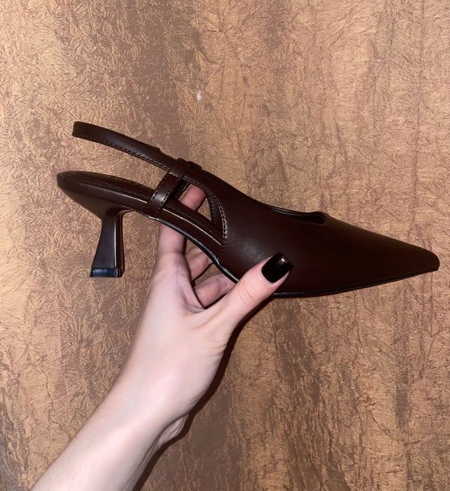 Слінгбеки шоколадні, босоніжки