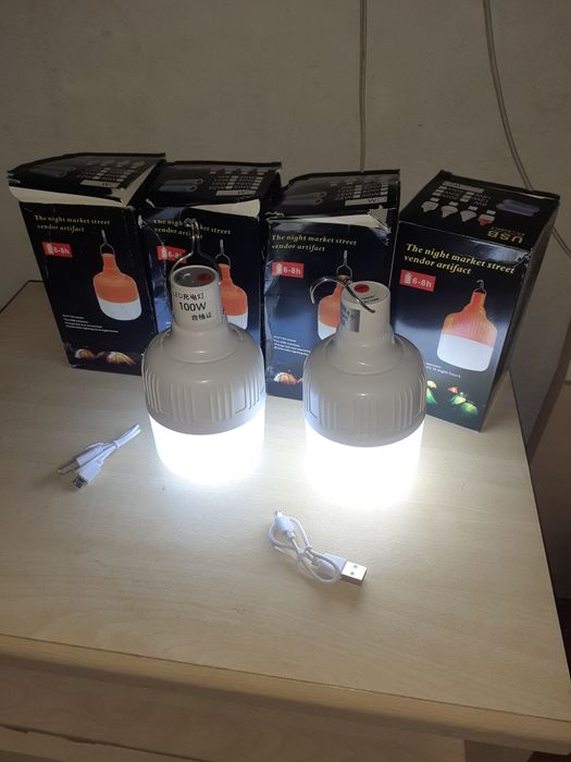 Лампа кемпінгова акумуляторна 100вт, 200вт.300вт.