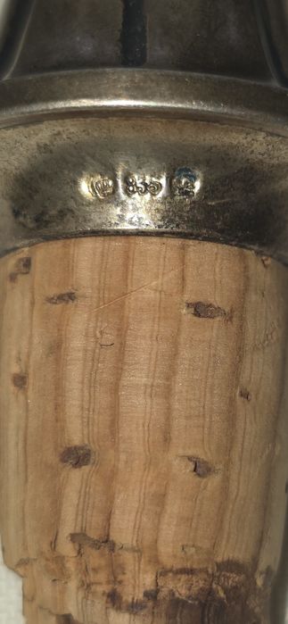 Korek do karafki, butelki srebro próba 800