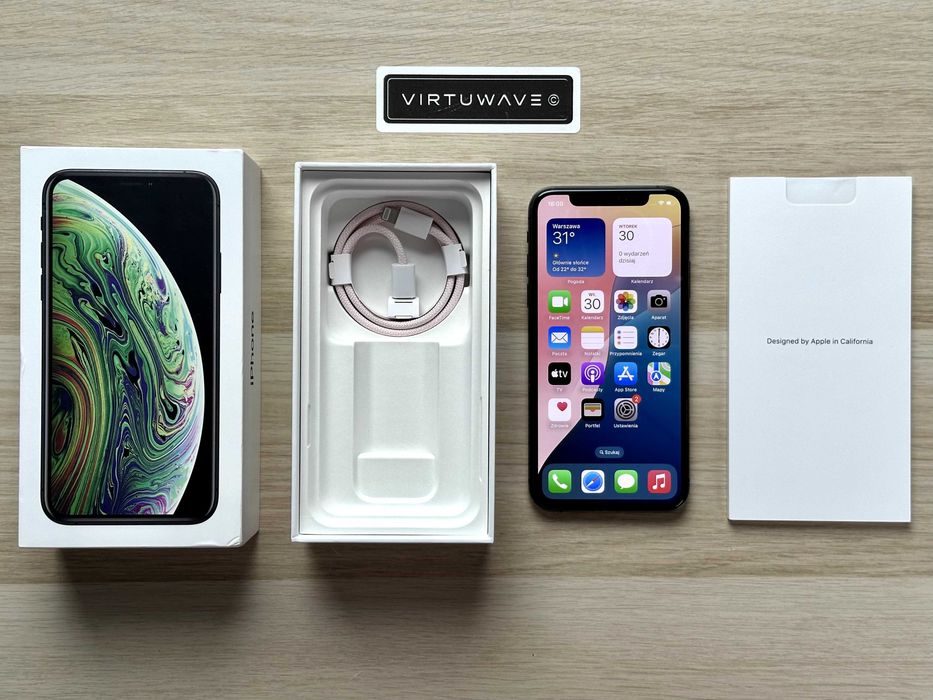 iPhone XS 64GB – Czarny – 100% Baterii (nowa, 0 cykli) – 30 dni gwarancji