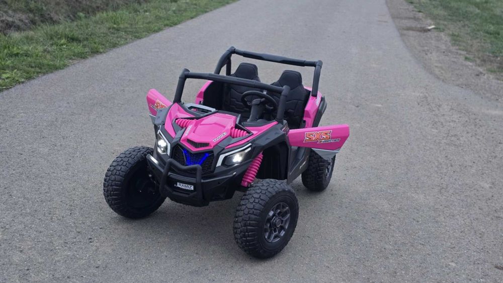 Duże różowe auto BUGGY JEEP BBH-028 4x4 24V dla dzieci  PILOT MP3