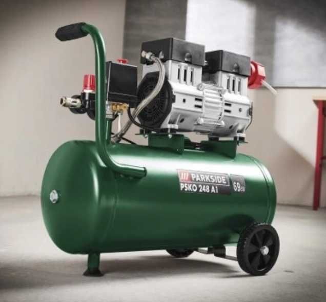 Kompresor bezolejowy Parkside PSKO 248 A1 24 l 8 bar