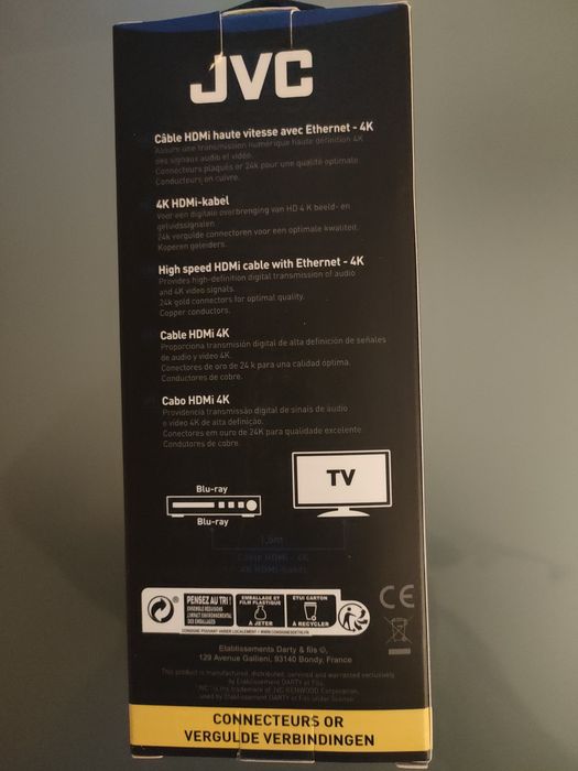 Vendo cabo HDMI 4K JVC