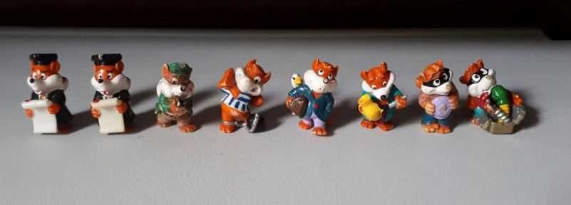 Conjunto de Figurinhas Kinder Antigas - Raposas