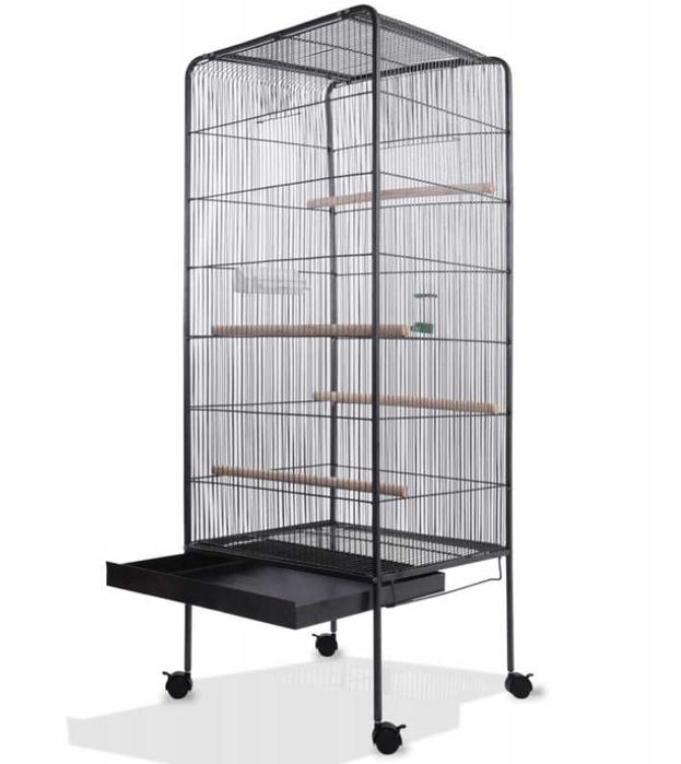 NOWA Duża Woliera dla ptaków klatka dla papug 4 drążki poidełko