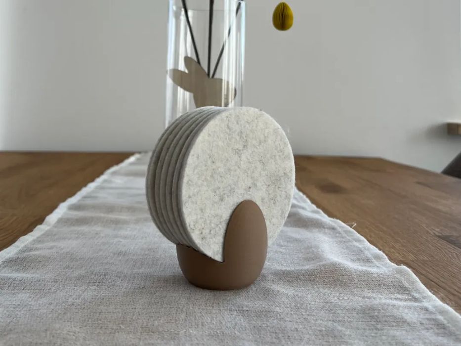 Suporte para Bases de Copo em Forma de Ovo de Páscoa