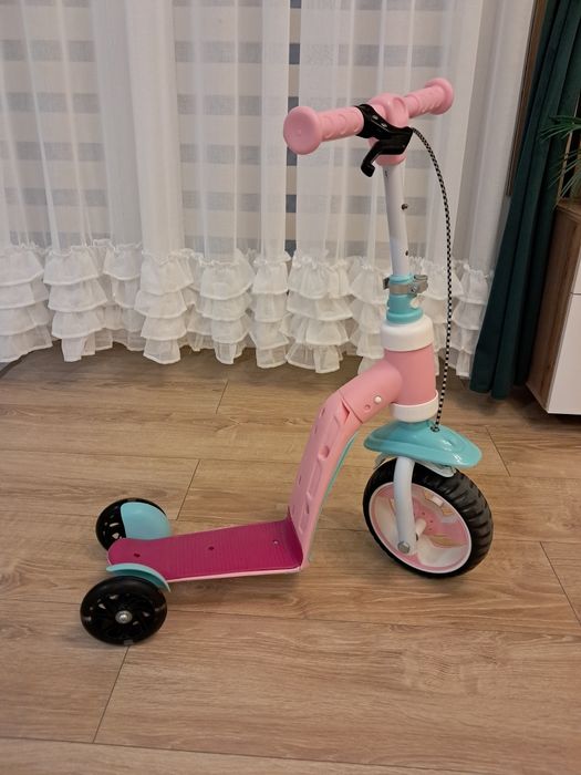 MoMi Elios 2w1 Hulajnoga Jeździk Różowy rowerek