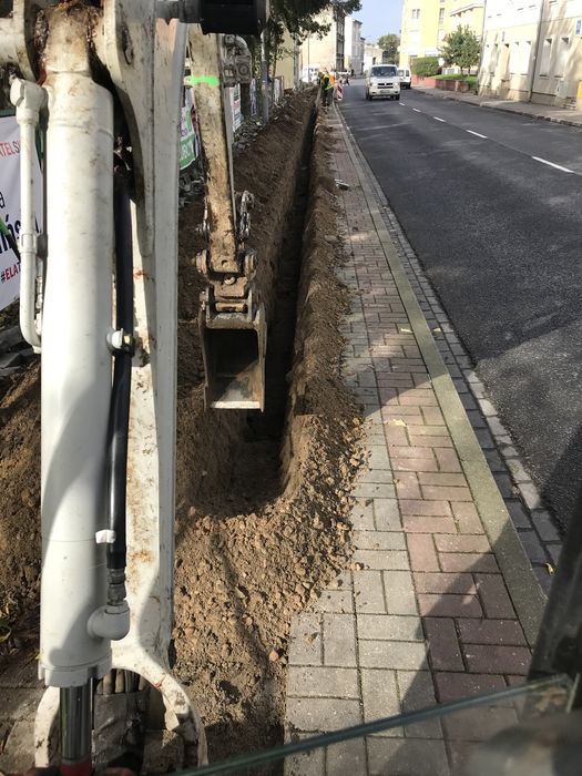 Minikoparka Usługi ziemne wykopy przyłącza prad gaz woda kanalizacja