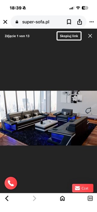 Sprzedam zestaw wypoczonkowy skóra premium !!!