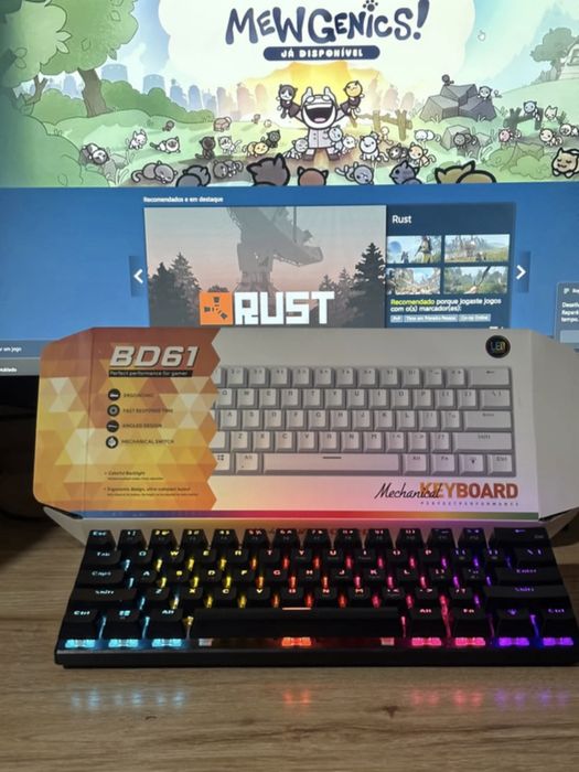 Teclado gamer 60% Mecânico!!Red switch