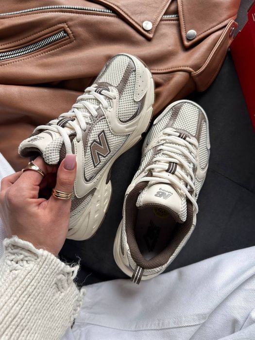 New Balance 530 Turtledove Mushroom кросівки ню беланс 530 сітка