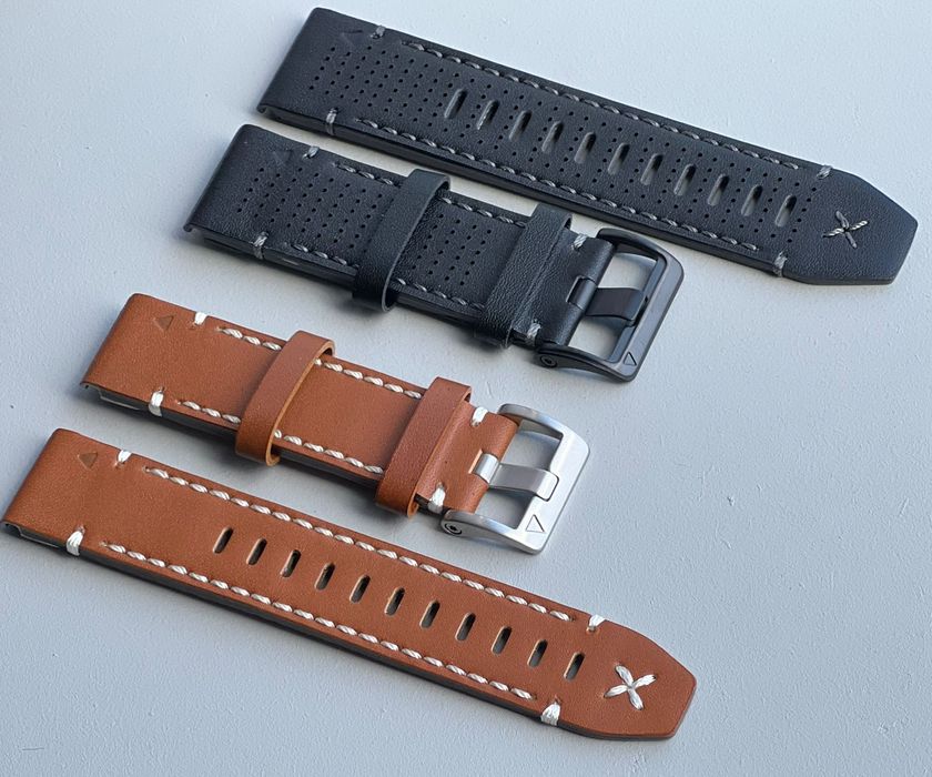 Шкіряний ремінець quick fit 22/26 мм для Garmin Fenix … моделі Гармін