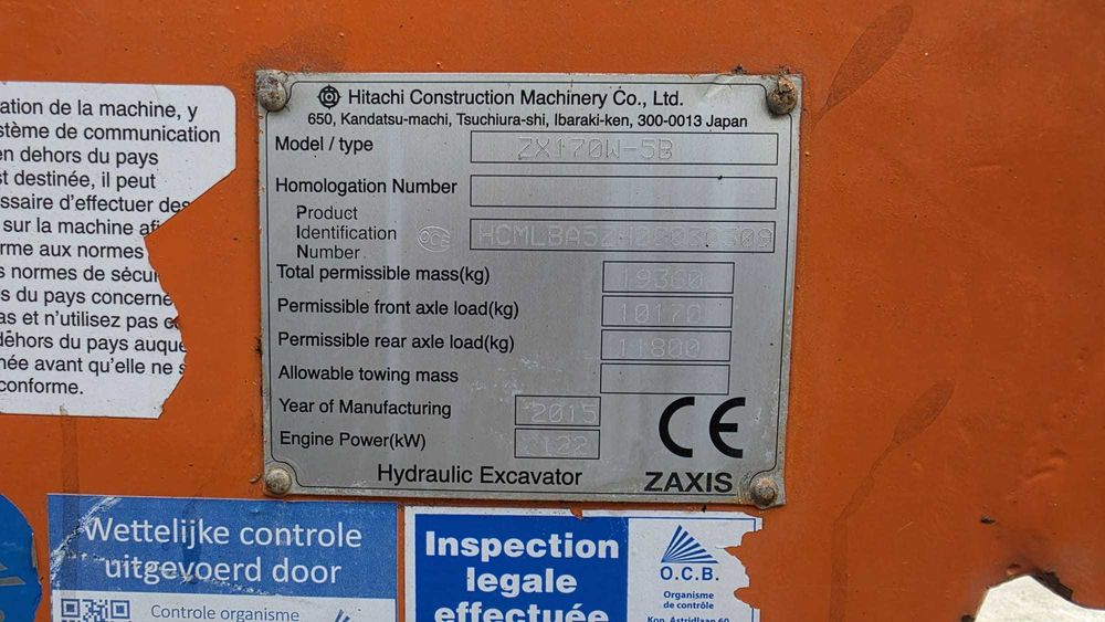 hitachi zx 170 w