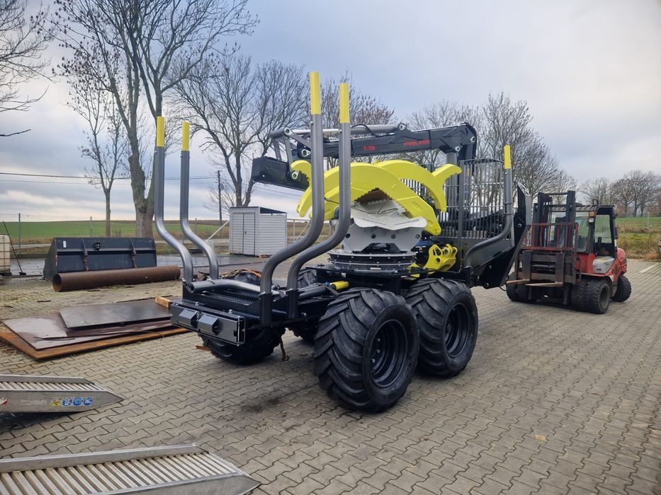 PALMS 12U + ŻURAW 7.78 + KLEMBANK + RADIO + napęd 2wd przyczepa leśna
