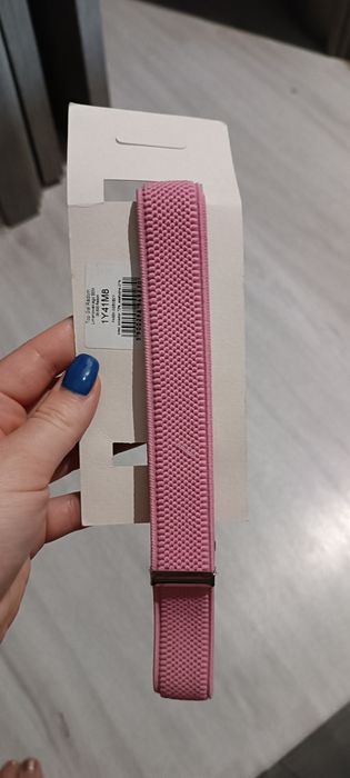 Różowe urocze paski na gumce dla dziewczynki, 2 sztuki