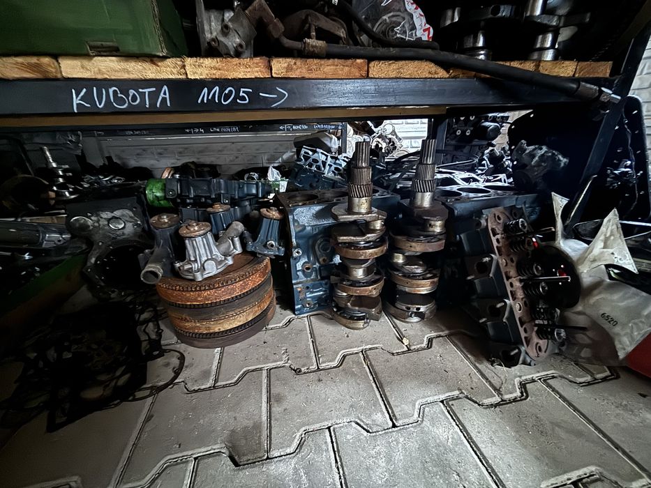 Kubota 1105 D 772 D 1503 D V3300 głowica wał blok rozrusznik tłok