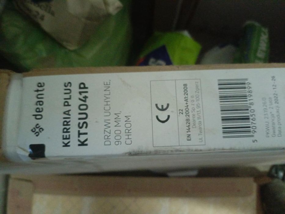 Drzwi prysznicowe uchylne Deante KERRIA PLUS KTSU 041P 90 cm chrom