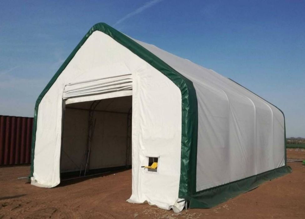 NAMIOT MAGAZYNOWY Shelter 9,75 x 6,10 x 4,8m z system podwójnej kratownicy NOWY