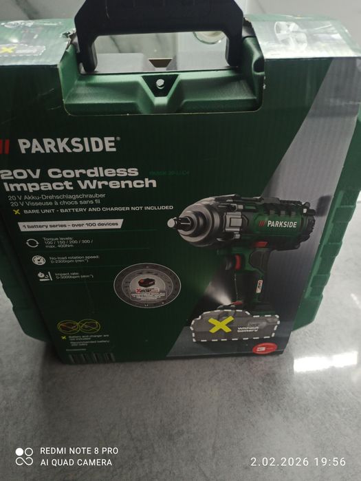 Nowy klucz udarowy parkside 20v