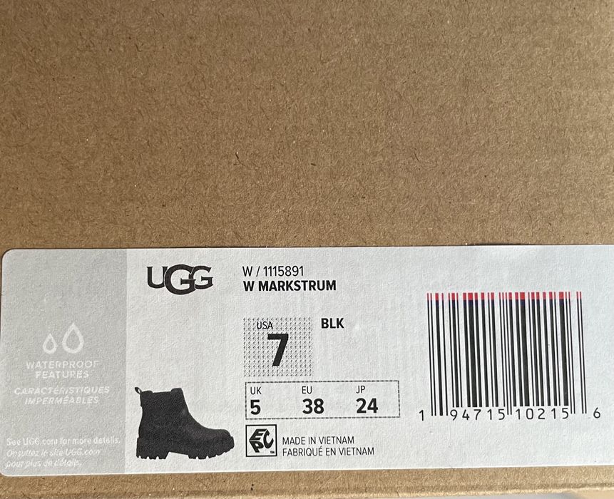 Ботинки челси UGG Угі шкіра, жіночі, waterproof, США оригінал, 36,5-37