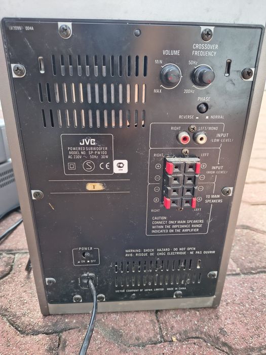 Kino domowe JVC wzmacniacz DVD subwoofer głośniki