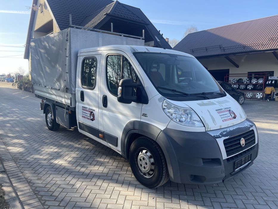 Fiat Ducato Doka Brygadówka Plandeka + Skrzynia