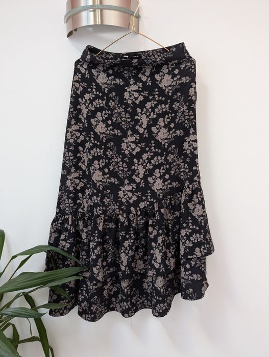 Spódnica asymetryczna vintage coquette z falbanami