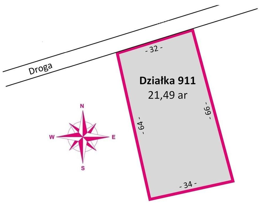 Działka 21,49 ar | Wz | blisko szkoła