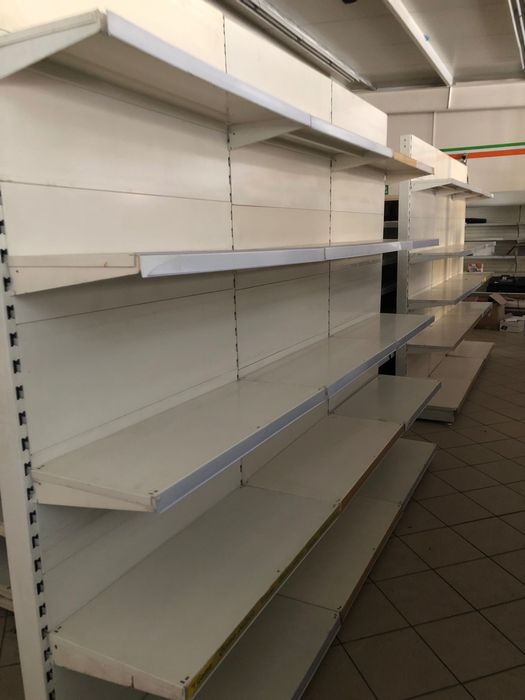 Regały użytkowe, półki,  gabloty, stan bardzo dobry