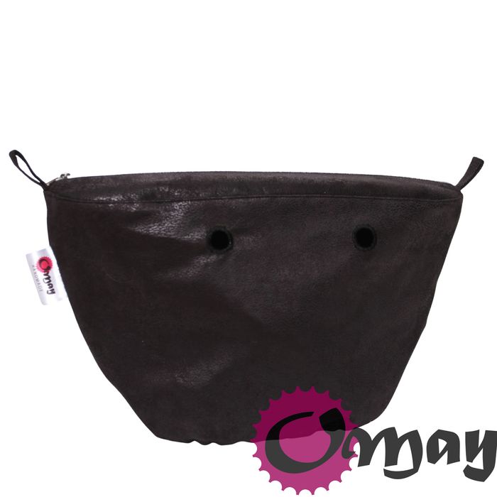 Czarny organizer do OBAG KNIT MINI Playa Mini nakrapiany czernią OMAY