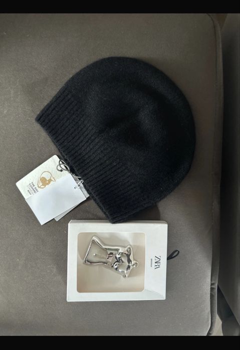 H&M cxarna czapka kaszmir nowa metka viral