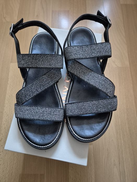Sandały Czarne rozmiar duże 38
